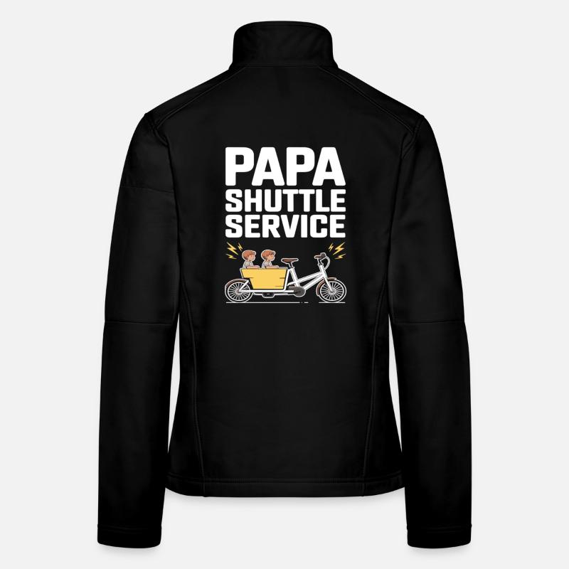 Papa Shuttle Service Cargo Bike Papa Women's Softshell Jacket