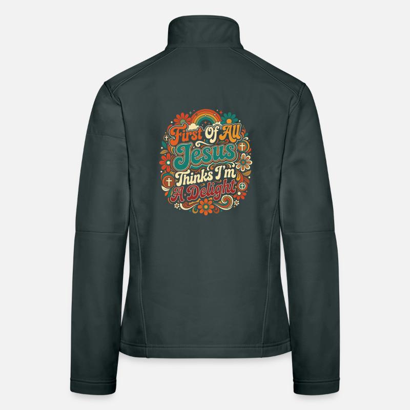 Zunächst einmal denkt Jesus, ich bin eine Freude Frauen Softshelljacke