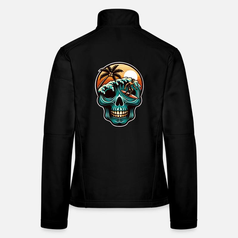 Surfing Skull Frauen Softshelljacke