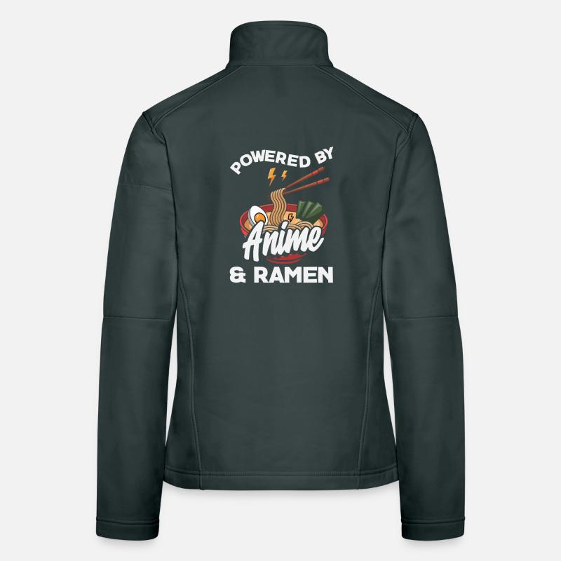 Propulsé par Anime and Ramen Noodle Fan Veste en tissu softshell Femme