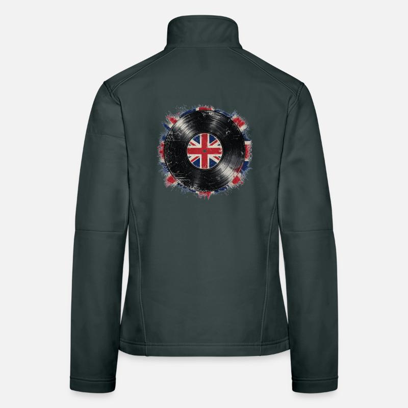 Drapeau britannique en vinyle Veste en tissu softshell Femme