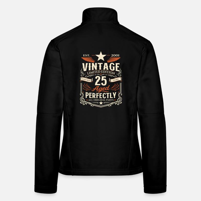 25. Geburtstag Geschenk 2001 Mann Vintage Retro Frauen Softshelljacke