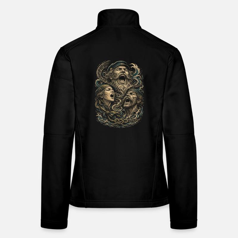 Chansons marines de chœur de bidonvilles Veste en tissu softshell Femme