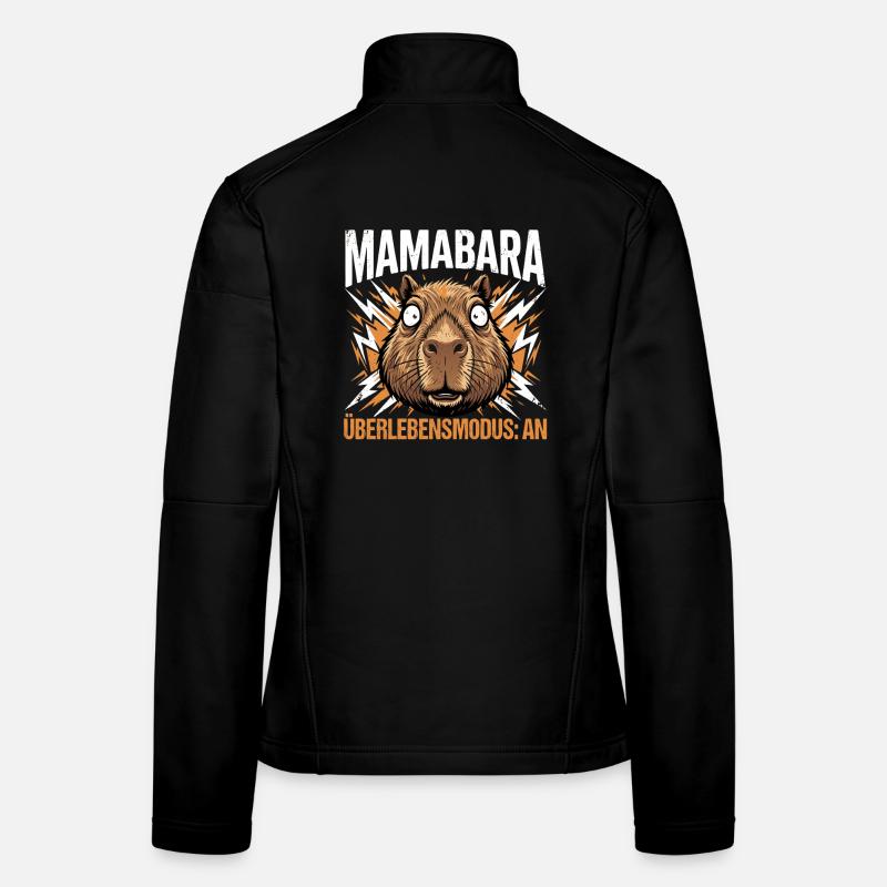 Mamabara Capybara Überlebensmodus Mutter Frauen Softshelljacke