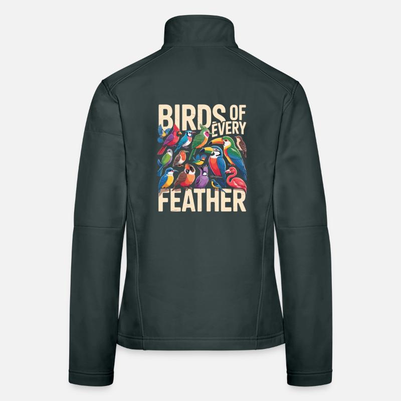 Vogel des Oiseaux de Chaque Plume Veste en tissu softshell Femme