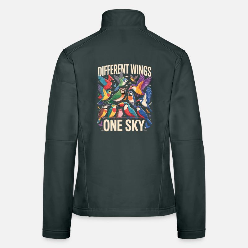 Different Wings One Sky Bird Women's Softshell Jacket
