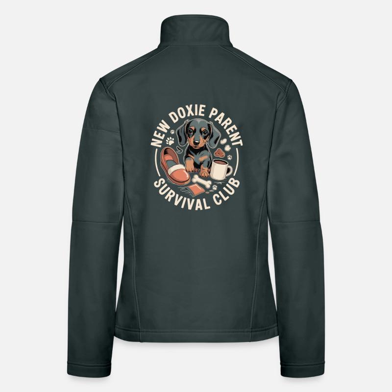 Dackel Survival Club Frauen Softshelljacke