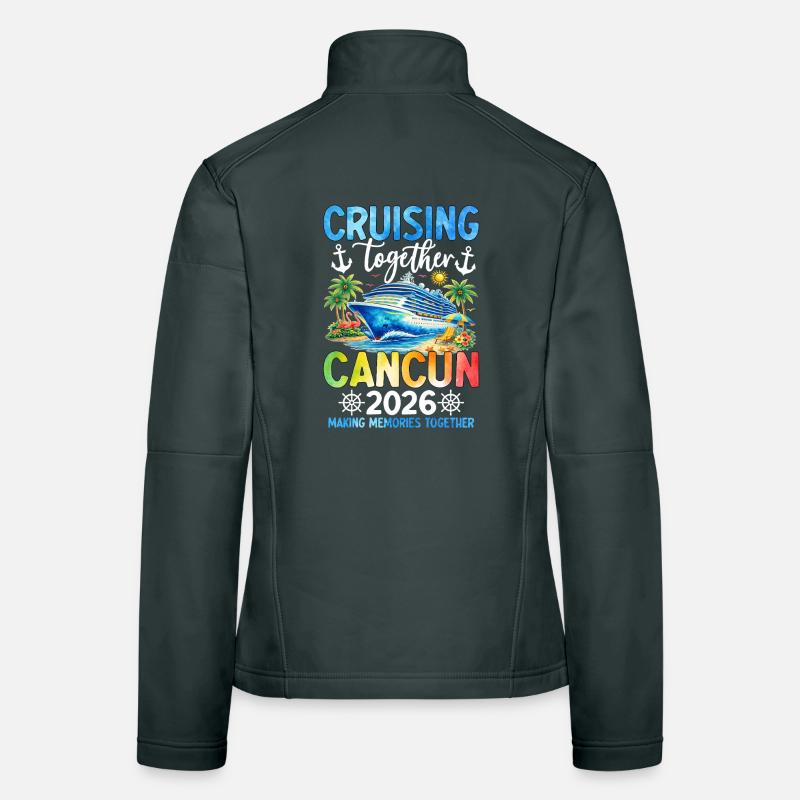 Croisière ensemble Cancún 2026 Veste en tissu softshell Femme