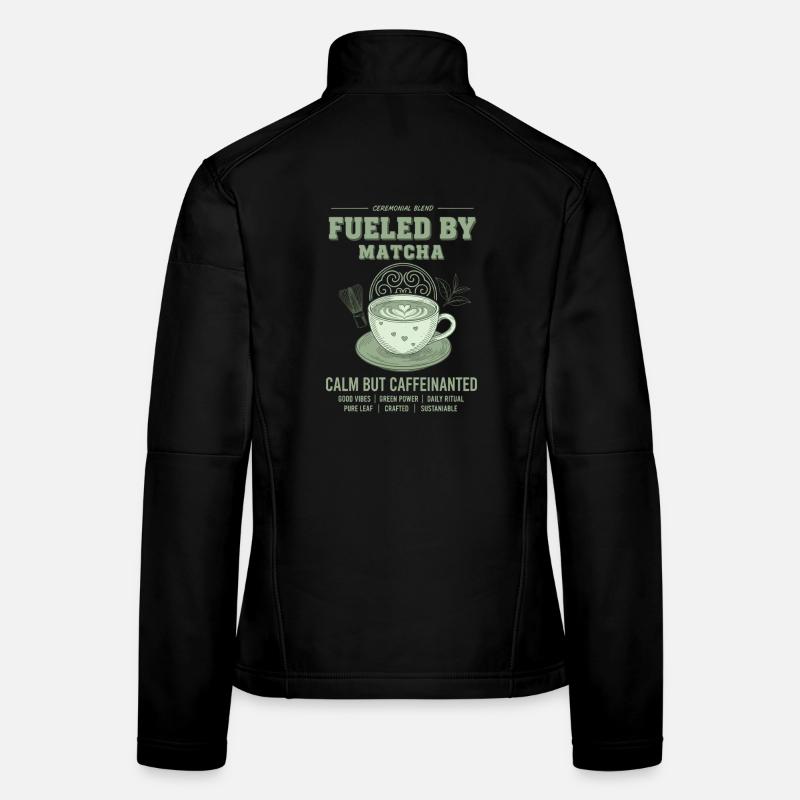 Alimenté par le matcha calme mais caféiné de thé vert Veste en tissu softshell Femme