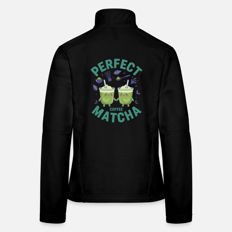 Parfait Coffee Matcha Thé Vert Matcha Lover Veste en tissu softshell Femme