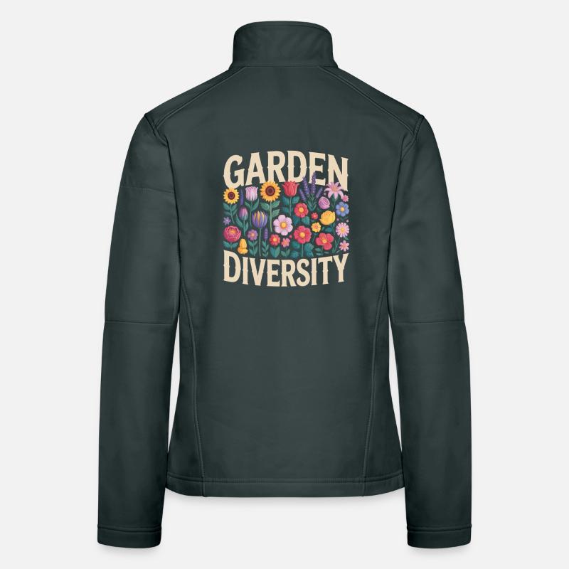 Garden Diversity Blumen Garten Frauen Softshelljacke