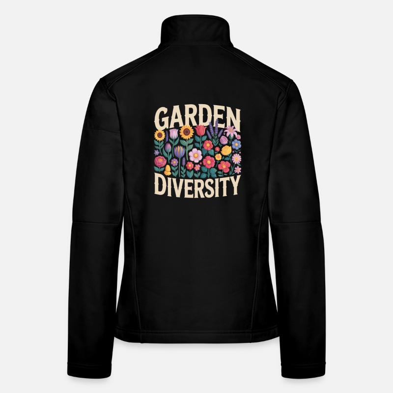 Garden Diversity Flowers Garden Women's Softshell Jacket