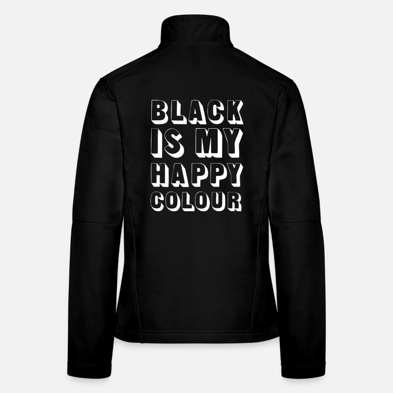 Le noir est ma couleur joyeuse - Veste en tissu softshell Femme - noir