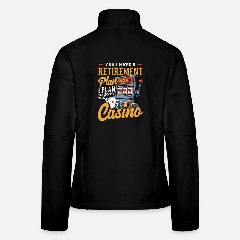 Machine à sous de casino pensions retraite Veste en tissu softshell Femme