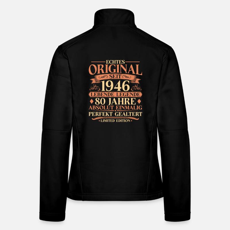 80. Geburtstag Echtes Original 1946 Vintage Frauen Softshelljacke
