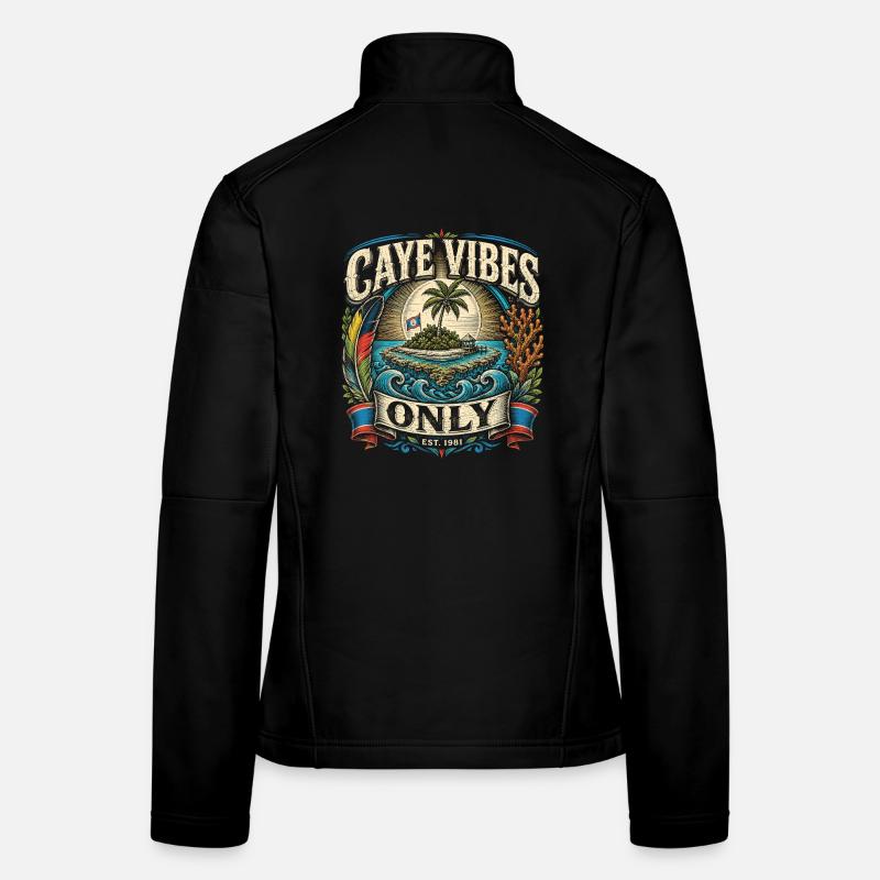 Belize Root Caye uniquement vibrations Veste en tissu softshell Femme