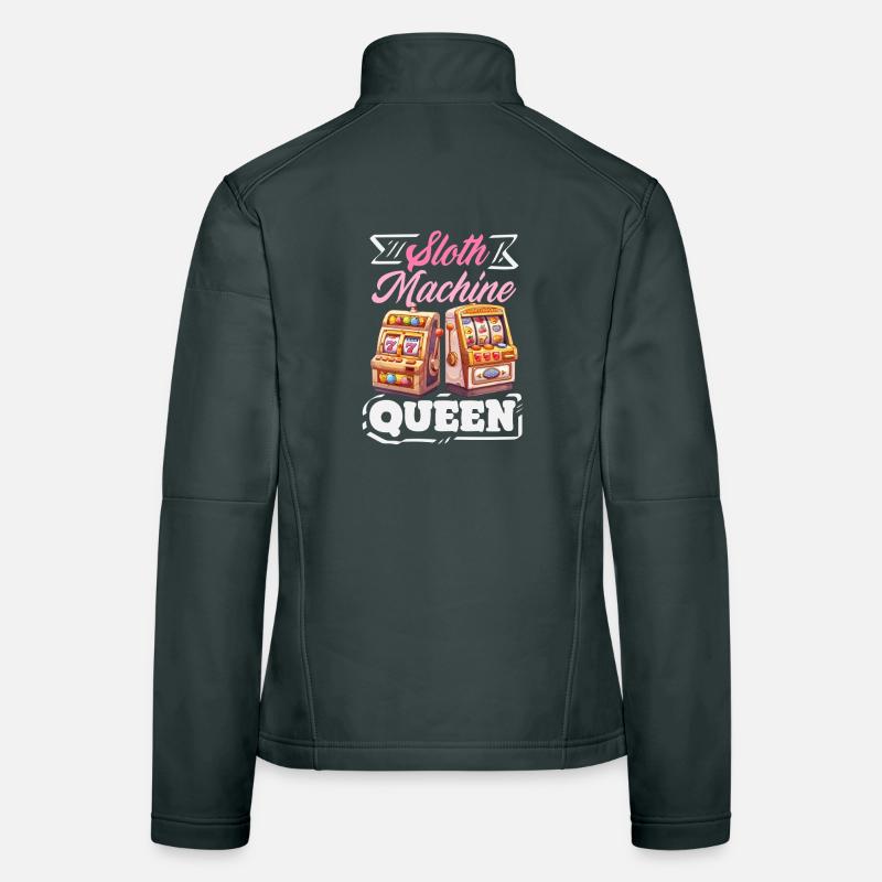 Jackpot de jeu de machines à sous Queen Casino Veste en tissu softshell Femme