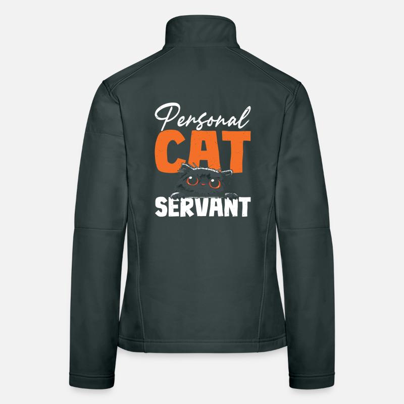Chat Serviteur Chat Amoureux des Chats Veste en tissu softshell Femme
