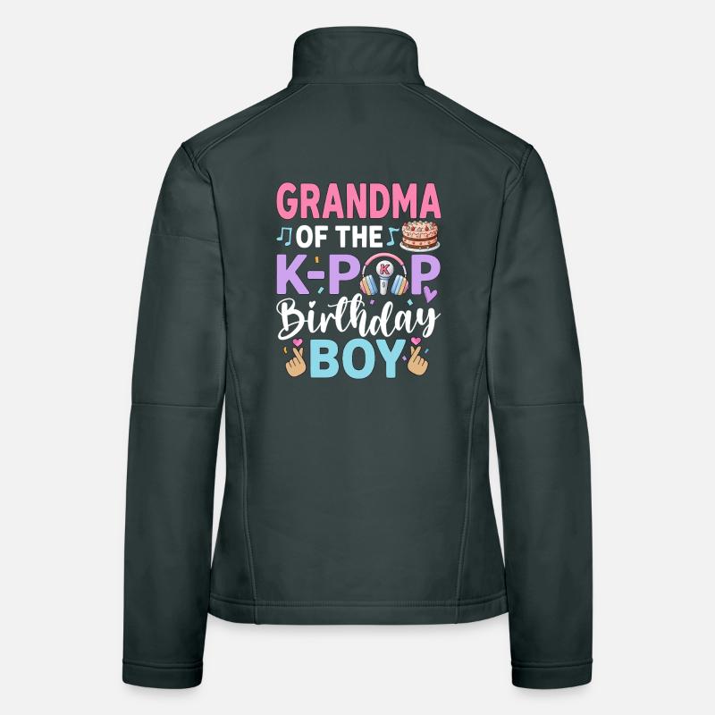 Grand-mère du garçon d’anniversaire K-Pop Veste en tissu softshell Femme