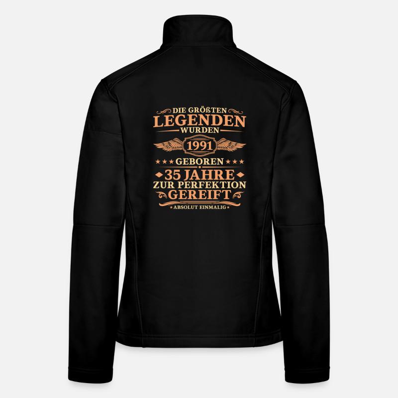 Größte Legenden 1991 geboren – 35. Geburtstag Frauen Softshelljacke