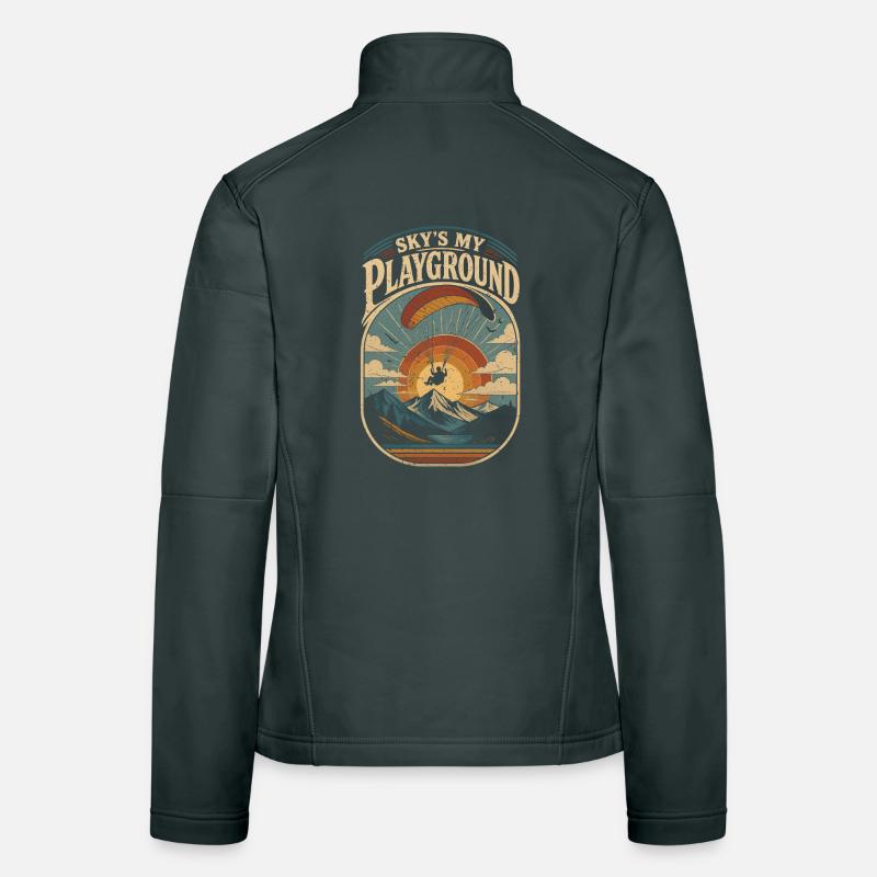 Paragliding Paraglider Glider Women's Softshell Jacket