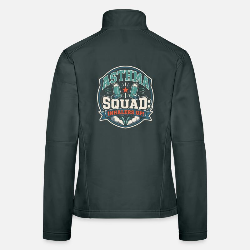 Asthma Squad Inhalers Up Asthmatiker Frauen Softshelljacke