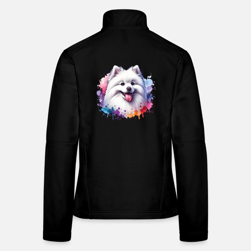 Spitz Zwergspitz Motiv Frauen Softshelljacke