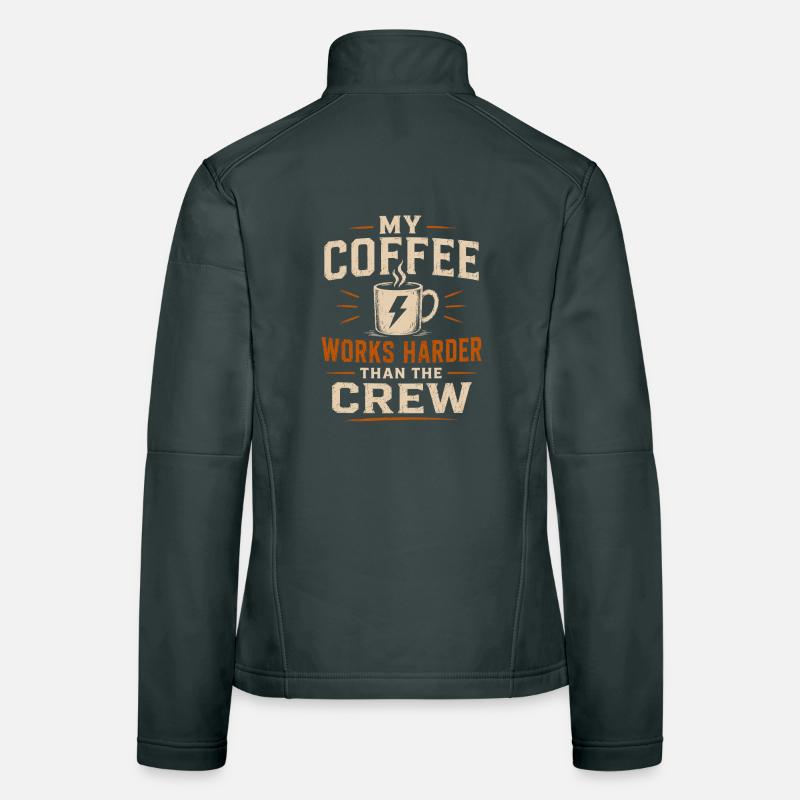 Lineman Humor Power Cable Coffee Women's Softshell Jacket