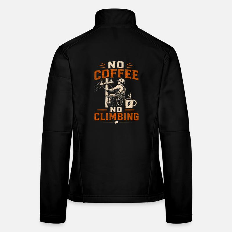 Lineman Coffee Power Line Electrician Women's Softshell Jacket