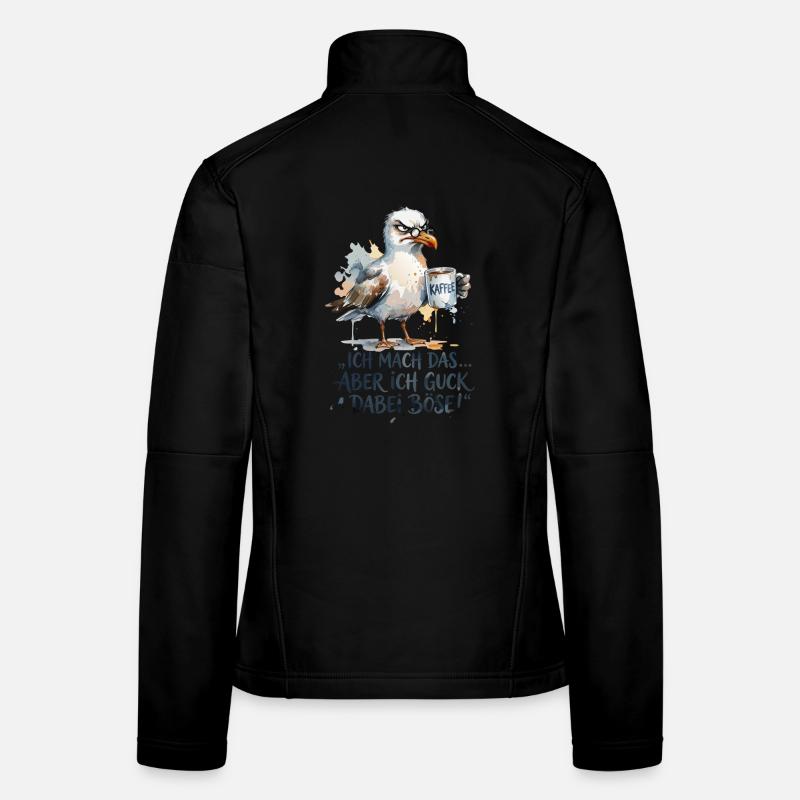 Möwe mit Kaffee Ich mache das böse gucken Frauen Softshelljacke