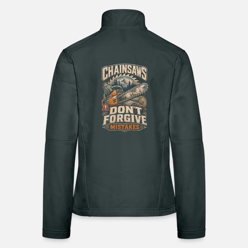Lumberjack Chainsaws Don't Forgive Women's Softshell Jacket