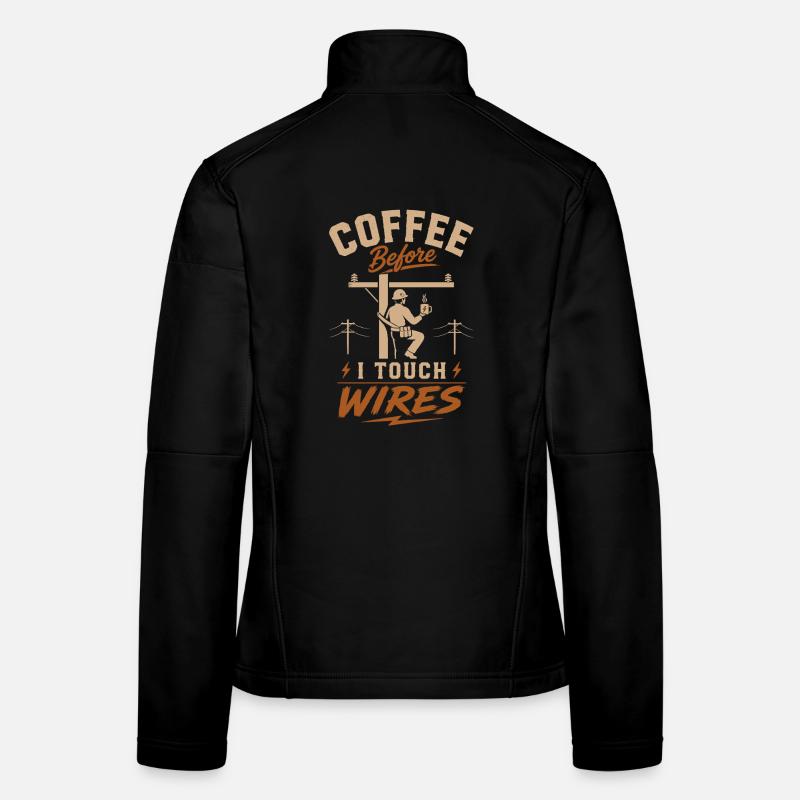 Kaffee Bevor Ich Kabel Anfasse Frauen Softshelljacke