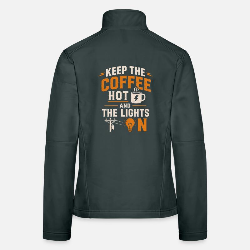 Fleißiger Monteur Kaffeesüchtig Frauen Softshelljacke