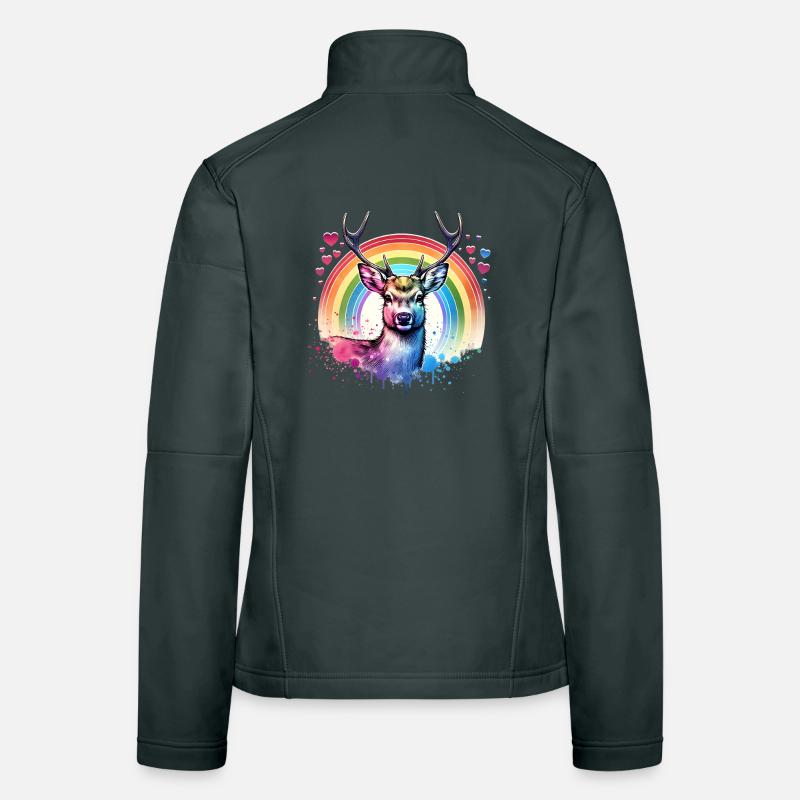 Sikahirsch Geschenk Frauen Softshelljacke