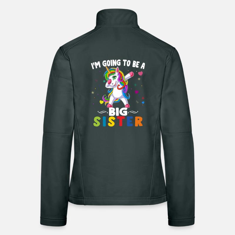 Ich werde das Einhorn-Geschenk der großen Schwester abtupfen Frauen Softshelljacke