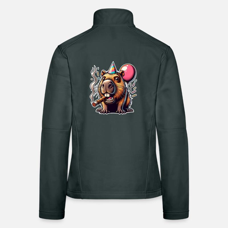 Fête de Capybara Veste en tissu softshell Femme