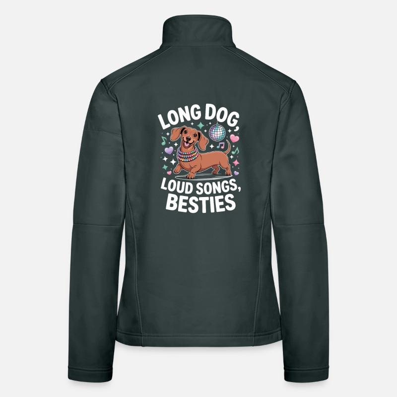 Dackel Disco Frauen Softshelljacke