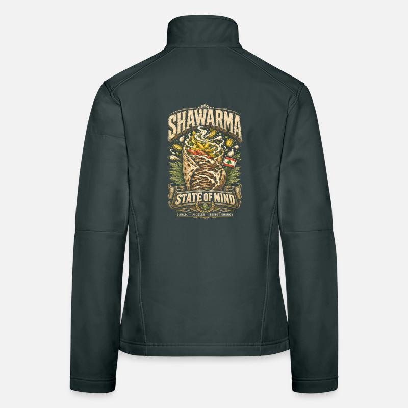 État d’esprit du Shawarma libanais Veste en tissu softshell Femme