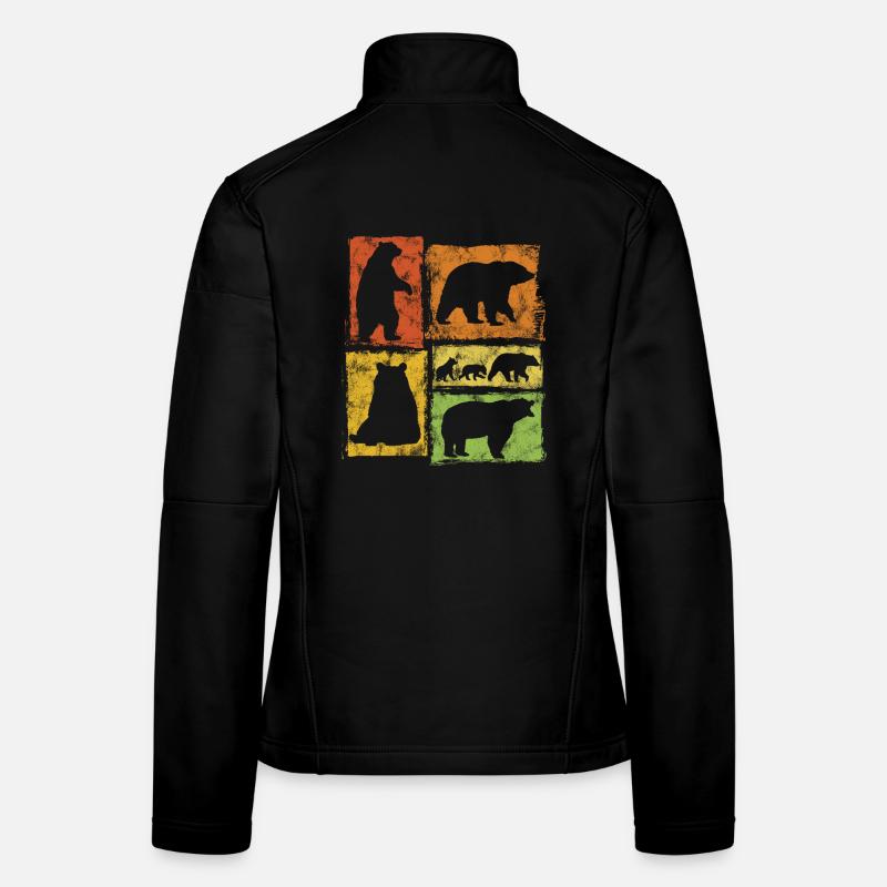 Bears Vintage Graphic Women's Softshell Jacket