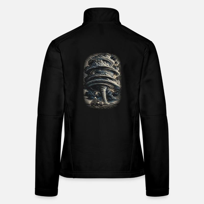 Météorologue chasseur de tempêtes Veste en tissu softshell Femme