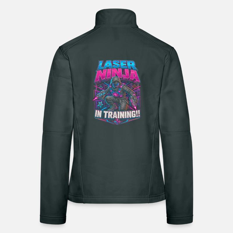 Laser Tag Ninja In Training Women's Softshell Jacket