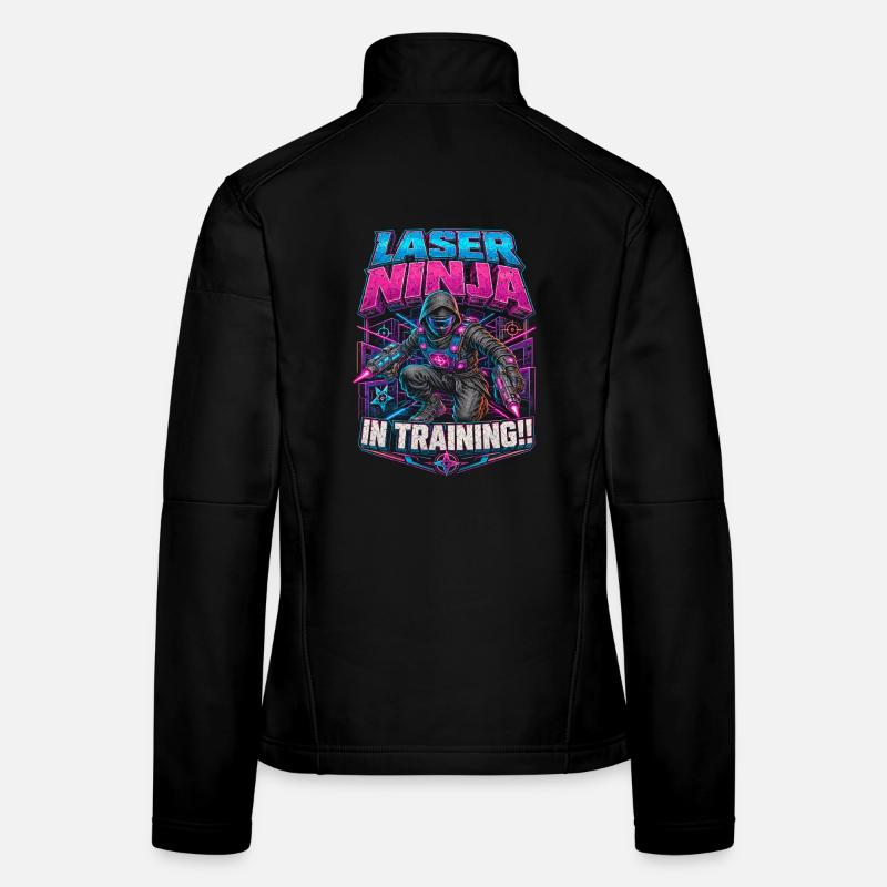 Laser Tag Ninja In Training Women's Softshell Jacket