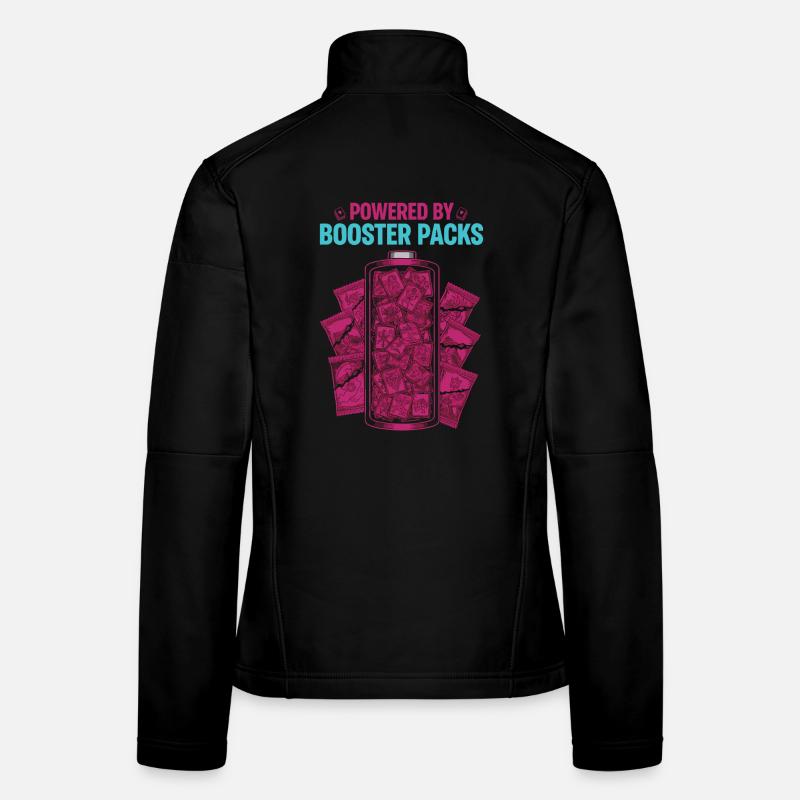 Boosté par des boosters Collectionneur de cartes à collectionner Veste en tissu softshell Femme