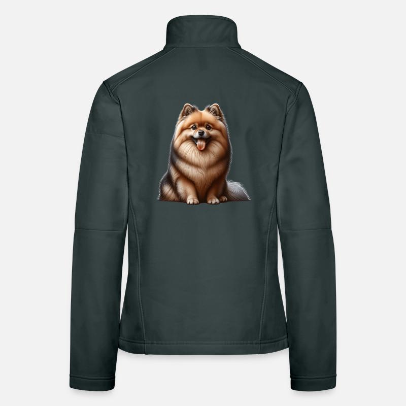 Spitz Zwergspitz Allemand Spitz Veste en tissu softshell Femme