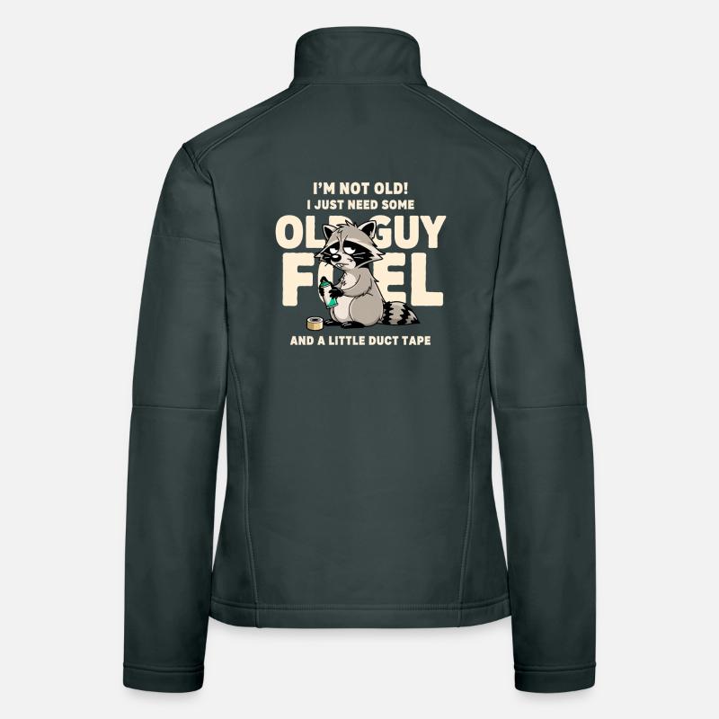 Waschbär-Treibstoff-Meme-Tee Frauen Softshelljacke