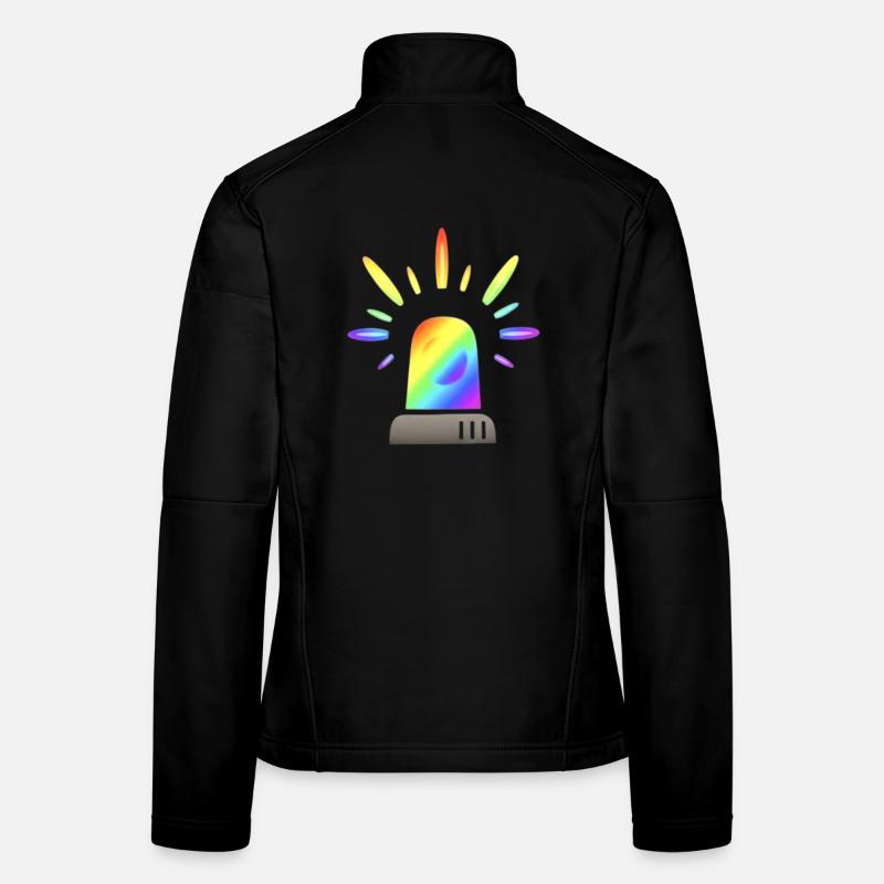 Rainbow Siren Warning Light Women's Softshell Jacket