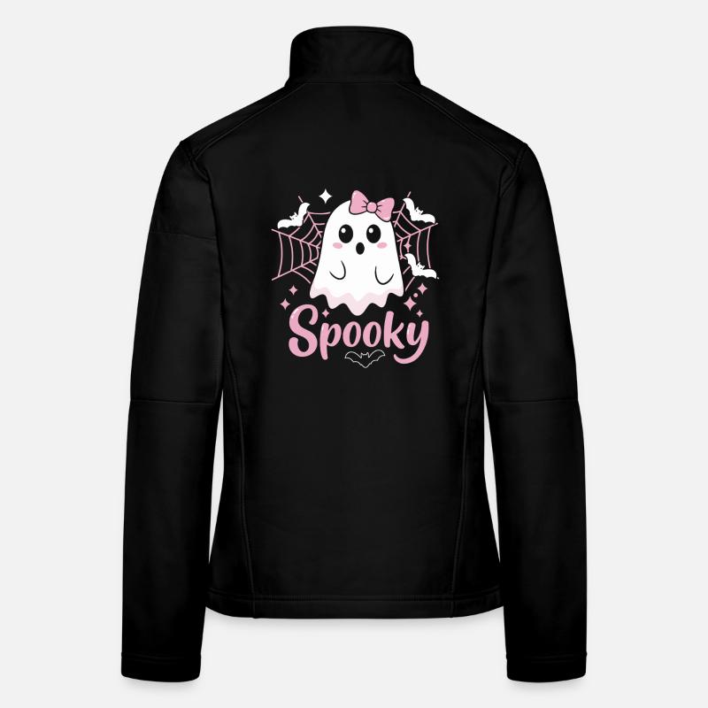 Spooky Ghost Halloween Frauen Softshelljacke