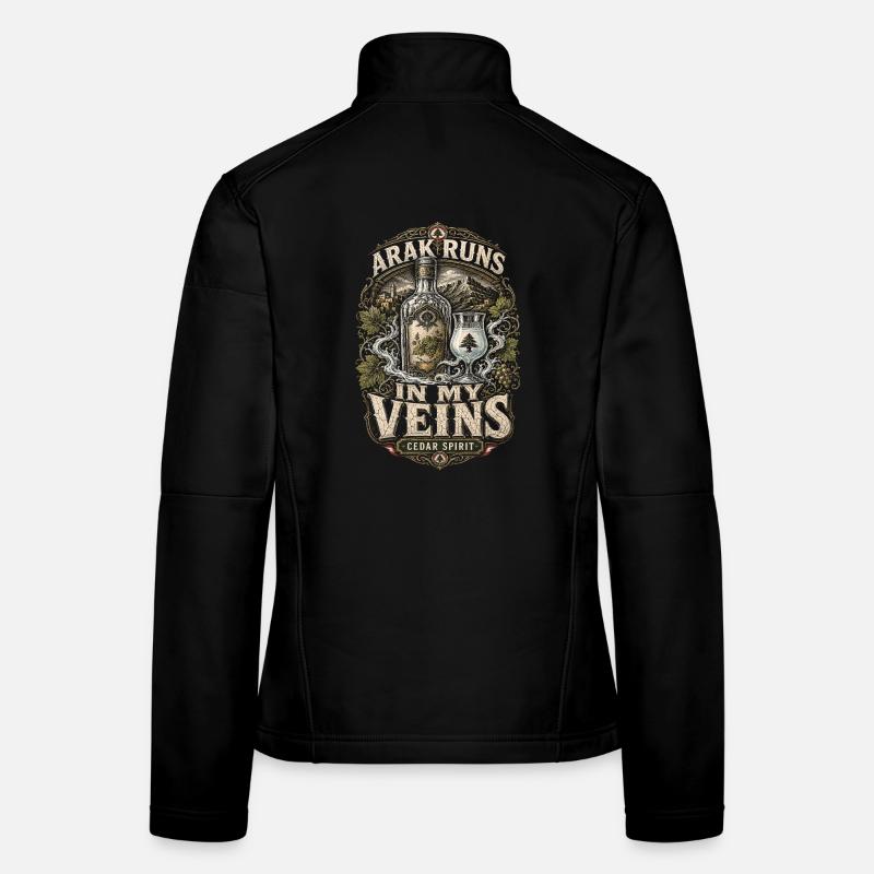 Libanon Libanese Arak Runs In My Veins Frauen Softshelljacke