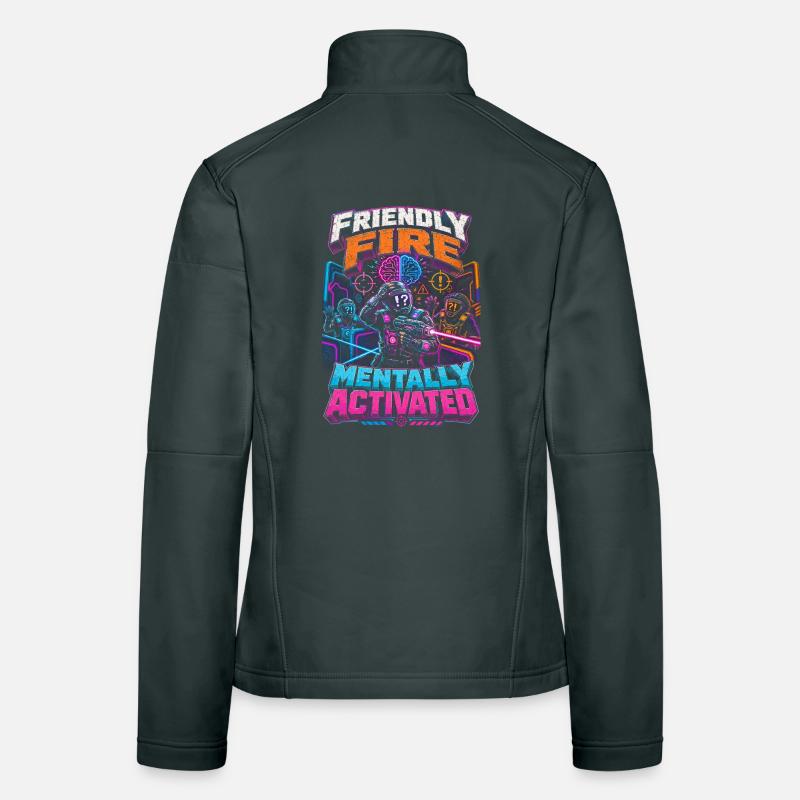 Laser Tag Friendly Fire Mentally Activated Women's Softshell Jacket