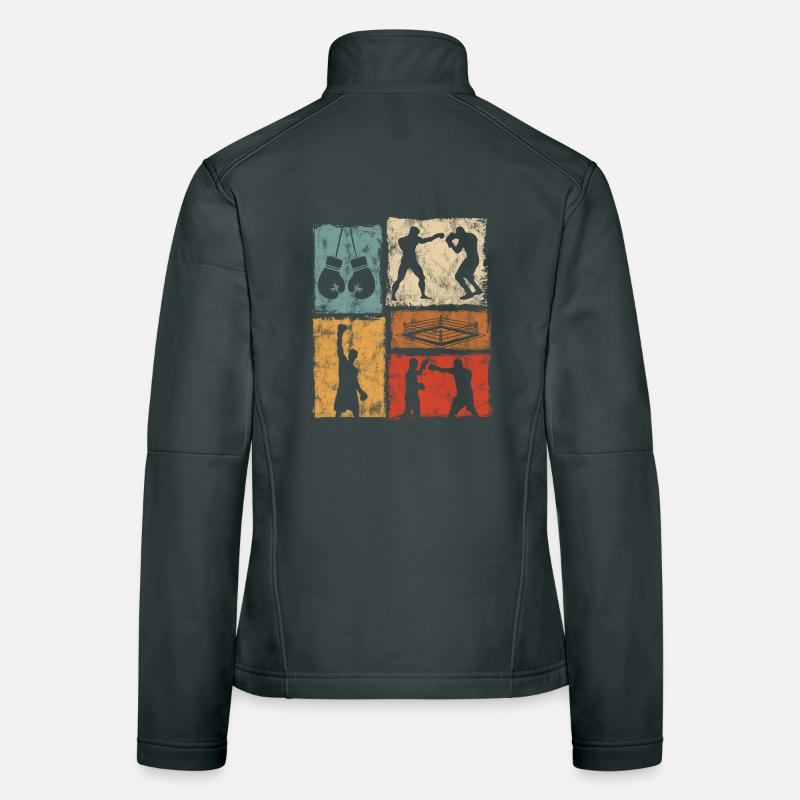 Graphismes de boxe pour professionnels et amateurs Veste en tissu softshell Femme
